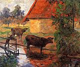 Paul Gauguin Watering Place painting